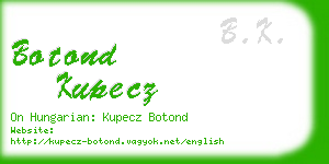 botond kupecz business card